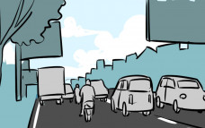 Ilustrasi berkendara