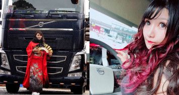 Sopir truk cantik
