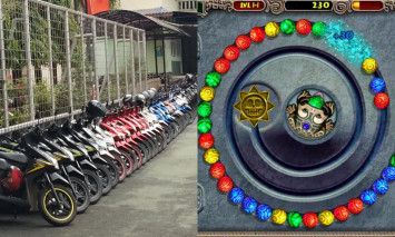 mirip game zuma, motor ditata berdasarkan warna