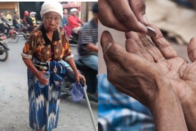 Viral Video Nenek Ngemis yang Diantar Motor dan Diberi Bekal, Ada