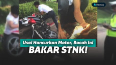 bocah ngamuk ngerusak motor
