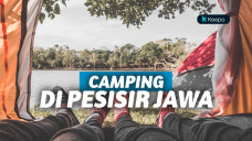 berkemah di pesisir pantai jawa