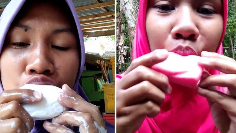 makan sabun