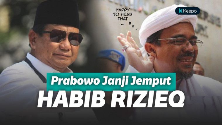 Di Hadapan Santri Prabowo Janji Pulangkan Habib Rizieq