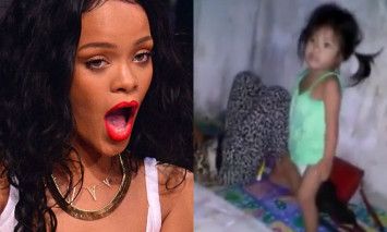 Tingkah Bocah Kecil Saat Dengar Lagu Rihanna