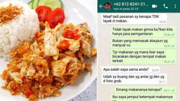 Ojol dikomplain customer karena makanannya tak layak dimakan