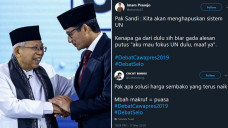 Cuitan netizen dengan tagar #DebatSelo