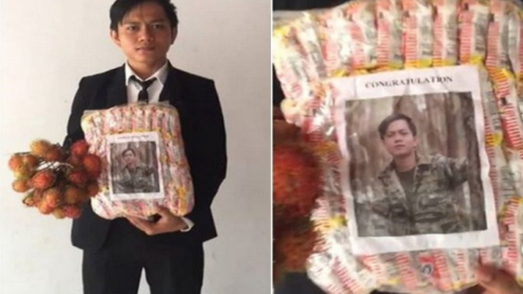 Kocak Seikat Rambutan Dan Mie Instan Jadi Kado Saat Wisuda