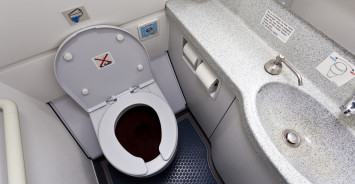 Lavatory atau toilet di dalam pesawat