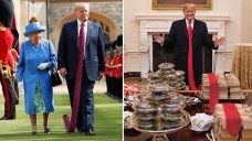 Donald Trump dengan dasi super panjang