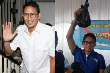 Sandiaga Uno dapat sumbangan uang