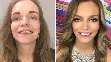 Wajah wanita ini bikin pangkling setelah memakai make-up