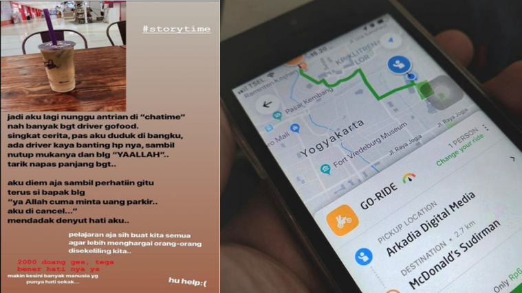 dicancel customer karena hanya dimintai uang parkir