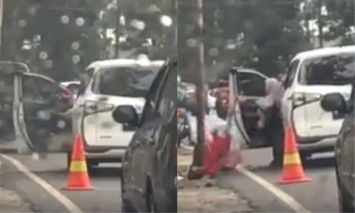 Bocah SD diusir keluar mobil