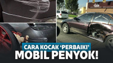 Cara kreatif perbaiki mobil penyok