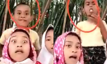 keselek rambutan saat bikin video lipsync