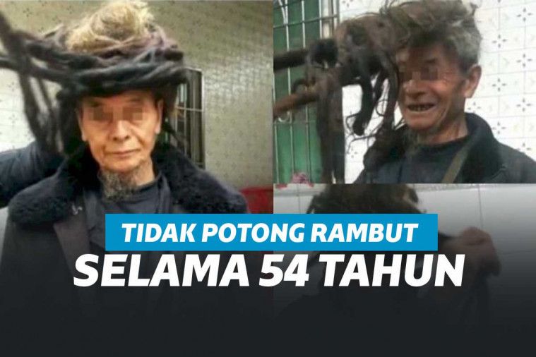 Pria Ini 54 Tahun Tidak Potong Rambut Bagaimana Jadinya 