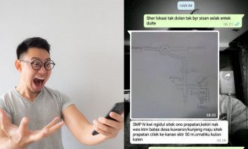 minta share location malah peta ditulis manual