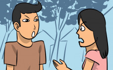 Ilustrasi pasangan bertengkar