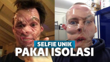 Foto kocak gunakan isolasi