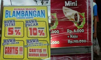 Spanduk Penjual yang bikin Pembeli Ngakak