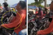 Knalpot diarahkan ke wajah