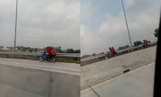 Pemotor melawan arah di tol Solo-Ngawi