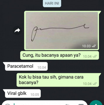 Tulisan "Paracetamol"