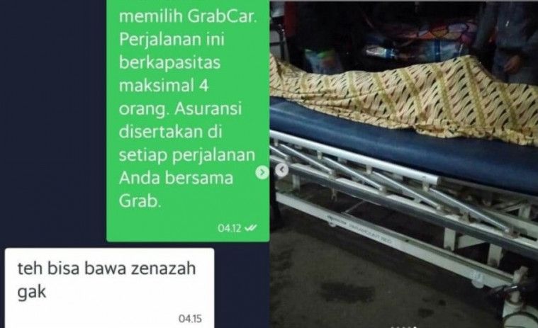 Isi chat Yuni dan jenazah yang dibawanya.
