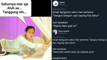Cara emak bangunin sahur