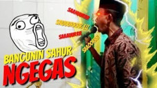 Aksi marbot bangunkan sahur