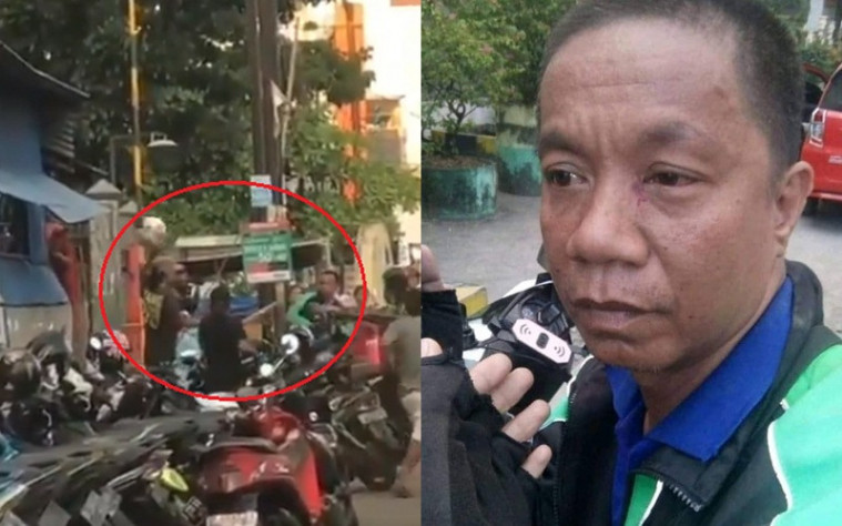 Driver ojol dikeroyok tukang parkir