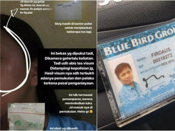 Sopir taksi blue bird berduel dengan konsumen