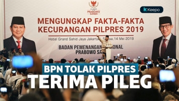 BPN Prabowo Sandi tolak hasil Pilpres terima hasil Pileg
