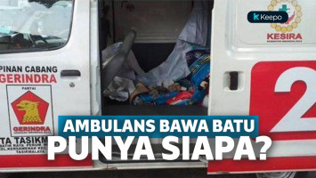 Mobil Ambulans Gerindra Bawa batu, sajam hingga uang.