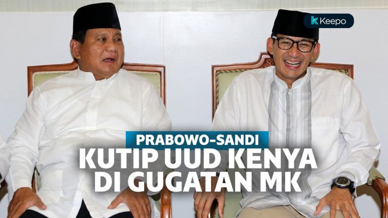 Prabowo-Sandi Kutip UUD Kenya dalam sidang sengketa di MK