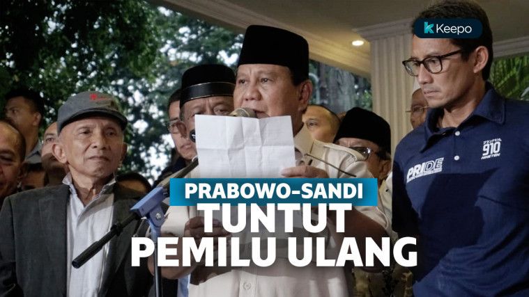 Prabowo-Sandi Tuntut Diadakan Pemilu Ulang di MK