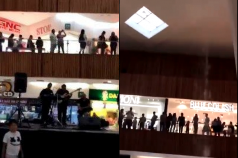 Atap mall bocor