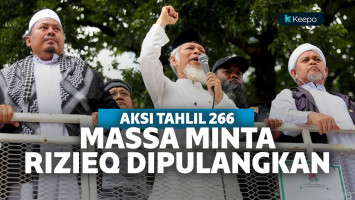Massa Aksi Tahlil Akbar 266 Minta Habib Rizieq Dipulangkan