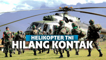 Helikopter TNI AD hilang kontak di pedalaman Papua