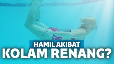 Ilustrasi perempuan berenang