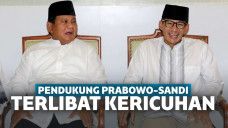 Pendukung Prabowo Subianto Sandiaga Uno Ricuh