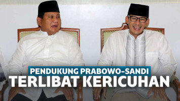 Pendukung Prabowo Subianto Sandiaga Uno Ricuh
