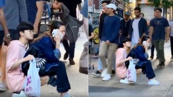 Cowok jadi kursi demi pacar