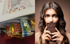 Menyelipkan cokelat di buku pelajaran