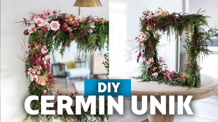 DIY cermin floral
