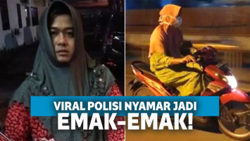 Polisi Nyamar Jadi Emak-Emak Pakai Daster dan Jiljab, Efektif Buat Tangkap Begal!