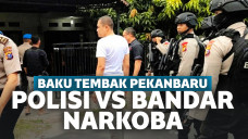 Baku Tembak Pekanbaru, Polisi vs Bandar Narkoba Riau