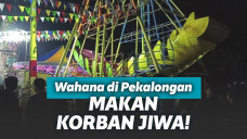 Wahana Kora-kora yang roboh di Pekalongan