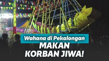 Wahana Kora-kora yang roboh di Pekalongan
